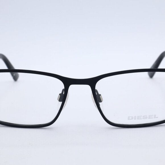 DIESEL DL 5234 002 Rectangle Shinny Black Eyeglasses Clear Lenses 52mm